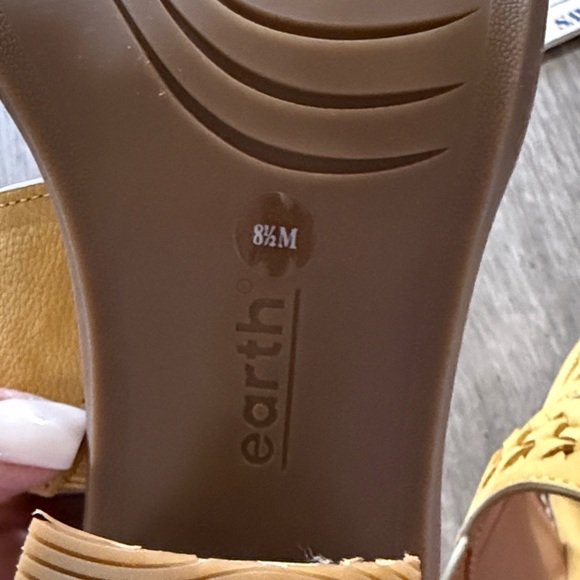 Earth Women's Braided Yellow Sandals - Picture 2 of 10